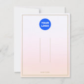 Pastel Roze toevoegen Logo ombre Hair Clip display Kaart (Voorkant)