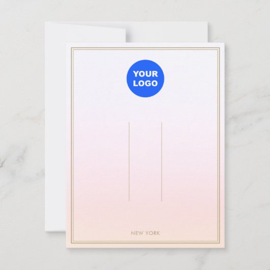 Pastel Roze toevoegen Logo ombre Hair Clip display Kaart (Voorkant)