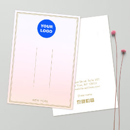 Pastel Roze toevoegen Logo ombre Hair Clip display Visitekaartje