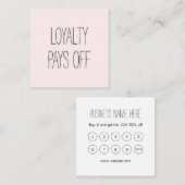 Pastel roze trendy simpele moderne minimalist klantenkaartje (Voorkant / Achterkant)