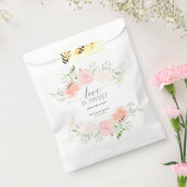 Pastel Roze Trouwfeest Favor Zakje Liefde is Zoet (Gezegeld)