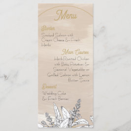 Pastel Roze Trouwmenu Menu