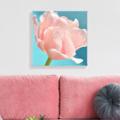 Pastel Roze Tulip Floral Botanische fotografie Canvas Afdruk (Insitu (Woonkamer))