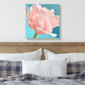 Pastel Roze Tulip Floral Botanische fotografie Canvas Afdruk (Insitu (Slaapkamer))