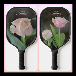 Pastel roze tulpen Elegant Bloemen Botanisch Pickleball Paddle
