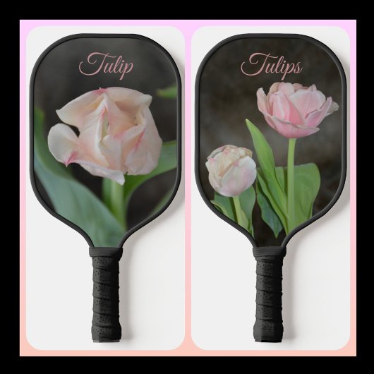 Pastel roze tulpen Elegant Bloemen Botanisch Pickleball Paddle