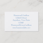 Pastel Roze Tulpenbloemen Waterverf Visitekaartje (Achterkant)