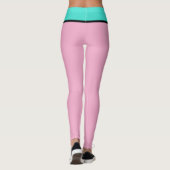 Pastel Roze Turquoise Blauw Leggings (Achterkant)
