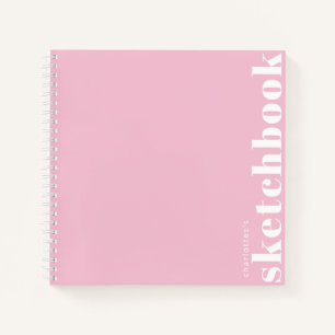 Pastel Roze Typografie Modern aangepast zakboek Notitieboek