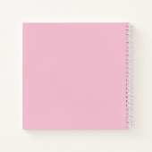 Pastel Roze Typografie Modern aangepast zakboek Notitieboek (Achterkant)
