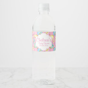 Pastel Roze Uil Baby Jongen Douche Thema Waterfles Etiket