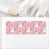 Pastel Roze Unicorn Patroonetiket Etiket (Insitu)
