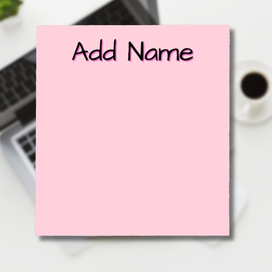 Pastel Roze Unieke Gepersonaliseerde Leraar Gesche Notitieblok