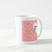 Pastel roze Valentijn cupid hart Koffiemok (Voorkant rechts)