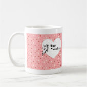 Pastel roze Valentijn cupid hart Koffiemok (Links)