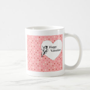 Pastel roze Valentijn cupid hart Koffiemok