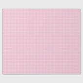 Pastel Roze Vensterpaneel Plaid Inpakpapier (Vlak)