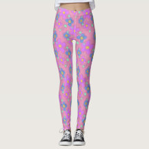 Pastel Roze ventilator Stationaire punt leggings a