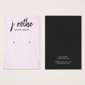 Pastel roze verf met juwelen visitekaartje (Voorkant /achterkant)