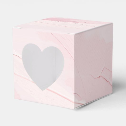 Pastel Roze Verfspatten Bedankdoosjes (Voorkant Zijde)