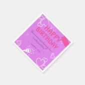 Pastel Roze Verjaardag Bliss servetten (Hoek)