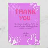 Pastel Roze Verjaardag Bliss wenskaarten Bedankkaart (Voorkant / Achterkant)