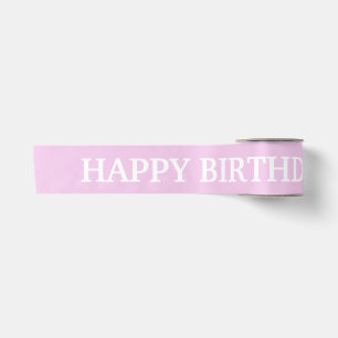 Pastel Roze Verjaardag Meisje 1e Verjaardag Satijnen Lint