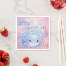 Pastel Roze Verjaardagsfeestje Onder de Zee Meisje