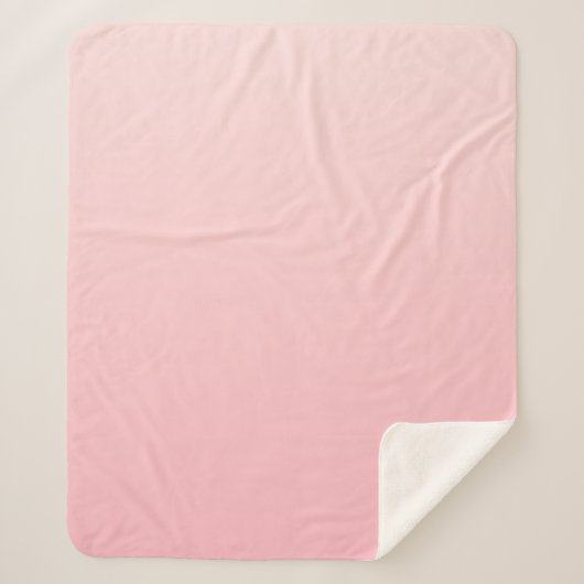 Pastel roze verloop achtergrond sherpa deken (Voorkant)