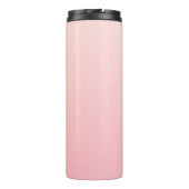 Pastel roze verloop achtergrond thermosbeker (Achterkant)