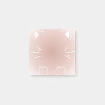 Pastel roze verloop kat ontwerp