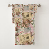 Pastel Roze Victoriaans Kerstmis Bad Handdoek (Insitu)
