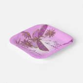 Pastel Roze Vlinder Papieren Bordje (Gebogen)