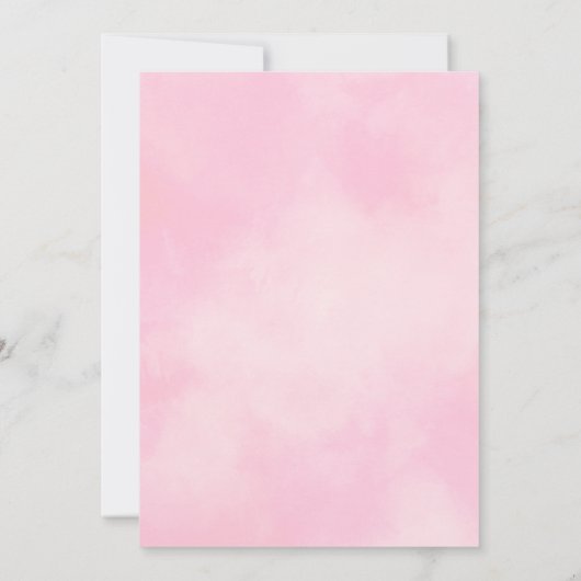 Pastel Roze Vlinder Thema Meisje's 1e Verjaardag Kaart (Achterkant)