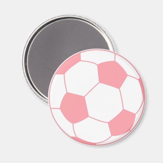 Pastel roze voetbal magneet (Voorkant / Achterkant)
