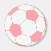 Pastel roze voetbal magneet (Voorkant)