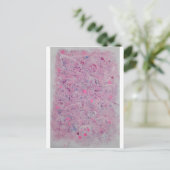 Pastel Roze Waterverf Abstract Briefkaart (Staand voorkant)