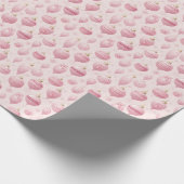 pastel roze Waterverf decoratiepatroon Cadeaupapier (Hoek)