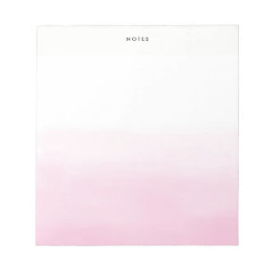 Pastel roze Waterverf Ombre grafische Gepersonalis Notitieblok
