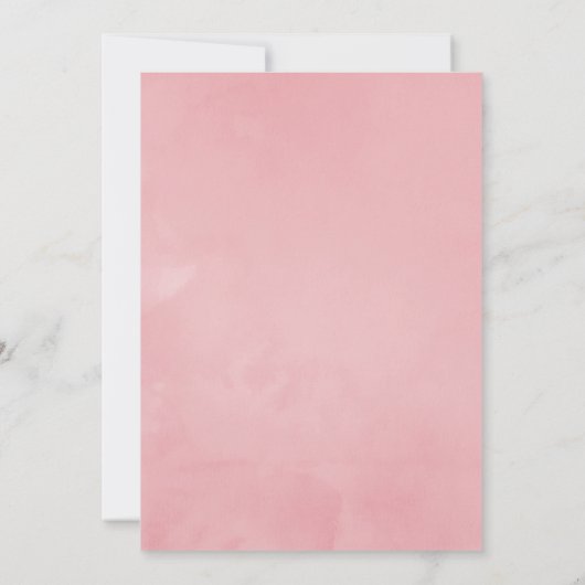 Pastel roze Waterverf online virtueel huwelijk Kaart (Achterkant)