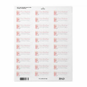 Pastel Roze Waterverf Rozen Aangepaste naam en adr Etiket (Full Sheet)