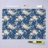 Pastel roze waterverven rozen patroon tissuepapier (Craft)