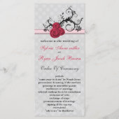 pastel roze Wedding programma Programmakaart (Voorkant)