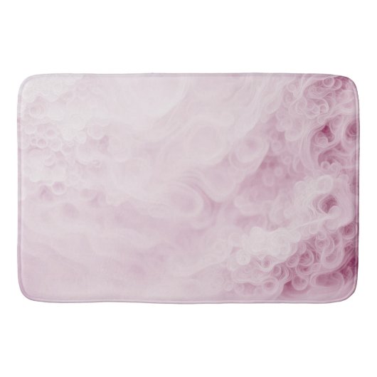 Pastel Roze Wervelend Abstract Badmat (Voorkant)