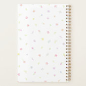 Pastel Roze Wilde Bloemen Monogram Planner (Achterkant)
