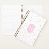 Pastel Roze Wilde Bloemen Monogram Planner (Display)
