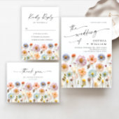 Pastel Roze Wilde Bloemen Wedding Ceremony Program