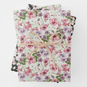 Pastel Roze Wilde Bloemknoppen Inpakpapier Vel (In situ)