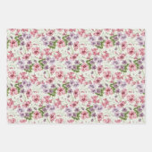 Pastel Roze Wilde Bloemknoppen Inpakpapier Vel (Voorkant)