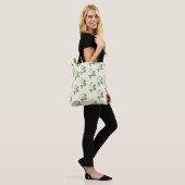Pastel Roze Wilde Roos Bloem  Patroon Tote Bag (Op model)
